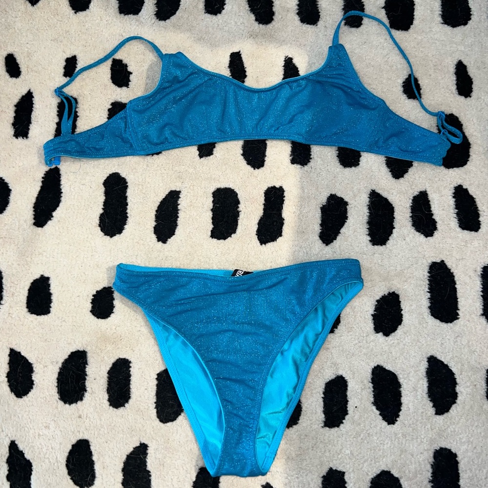 Triangl glitter blue bikini